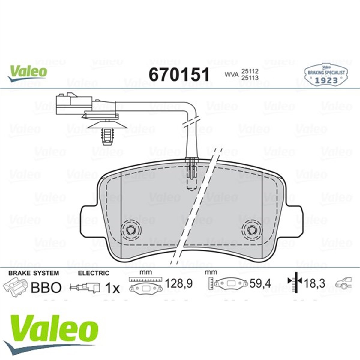 MOVANOARKA BALATA MASTER III -MOVANO 2.3 DCİ-CDTİ 10 TEK TEKER 440601186R-440604591R VALEO 670151VALEOVALEO 670151