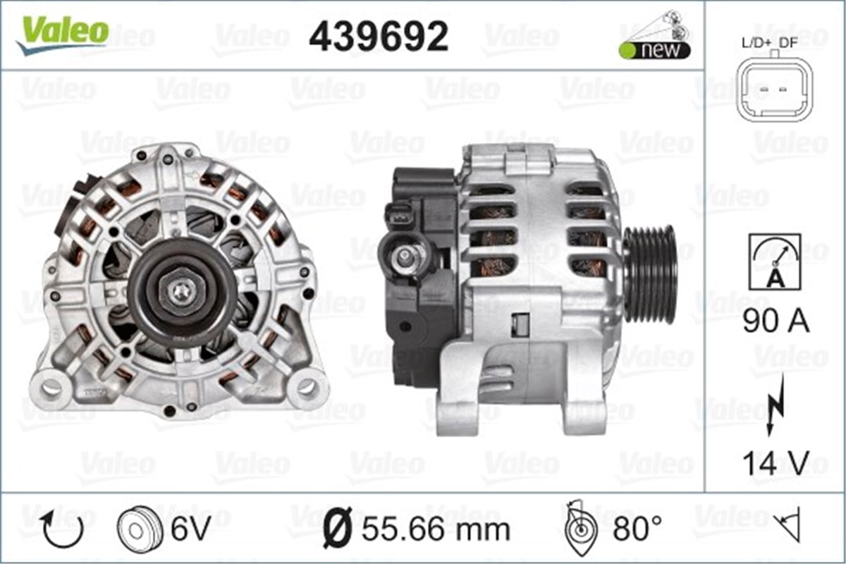NEMOALTERNATÖR PEU.307 CITROEN NEMO ALTERNATÖR BİNEK VALEO 439692VALEOVALEO 439692