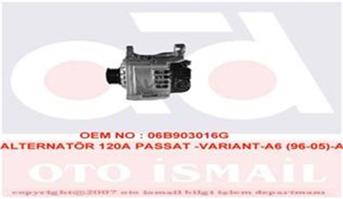 PASSATALTERNATÖR 120A PASSAT -VARIANT-A6 96-05 -A4 95-00 1.6-1.8-1.8T-1.8T 20V-2.0 VALEO 439263VALEOVALEO 439263