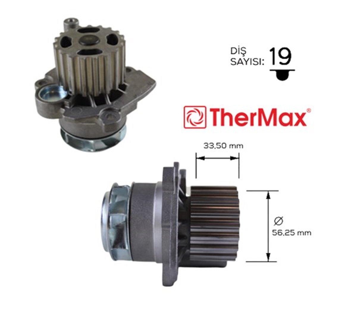 PASSATDEVİRDAİM CADDY-GOLF 5-JETTA-PASSAT-POLO-TRANSPORTER T5-FABIA-OCTAVIA-IBIZA 1.9TDI AXB-BJB-BXE T 04-10 THERMAX T01.163THERMAXTHERMAX T01.163