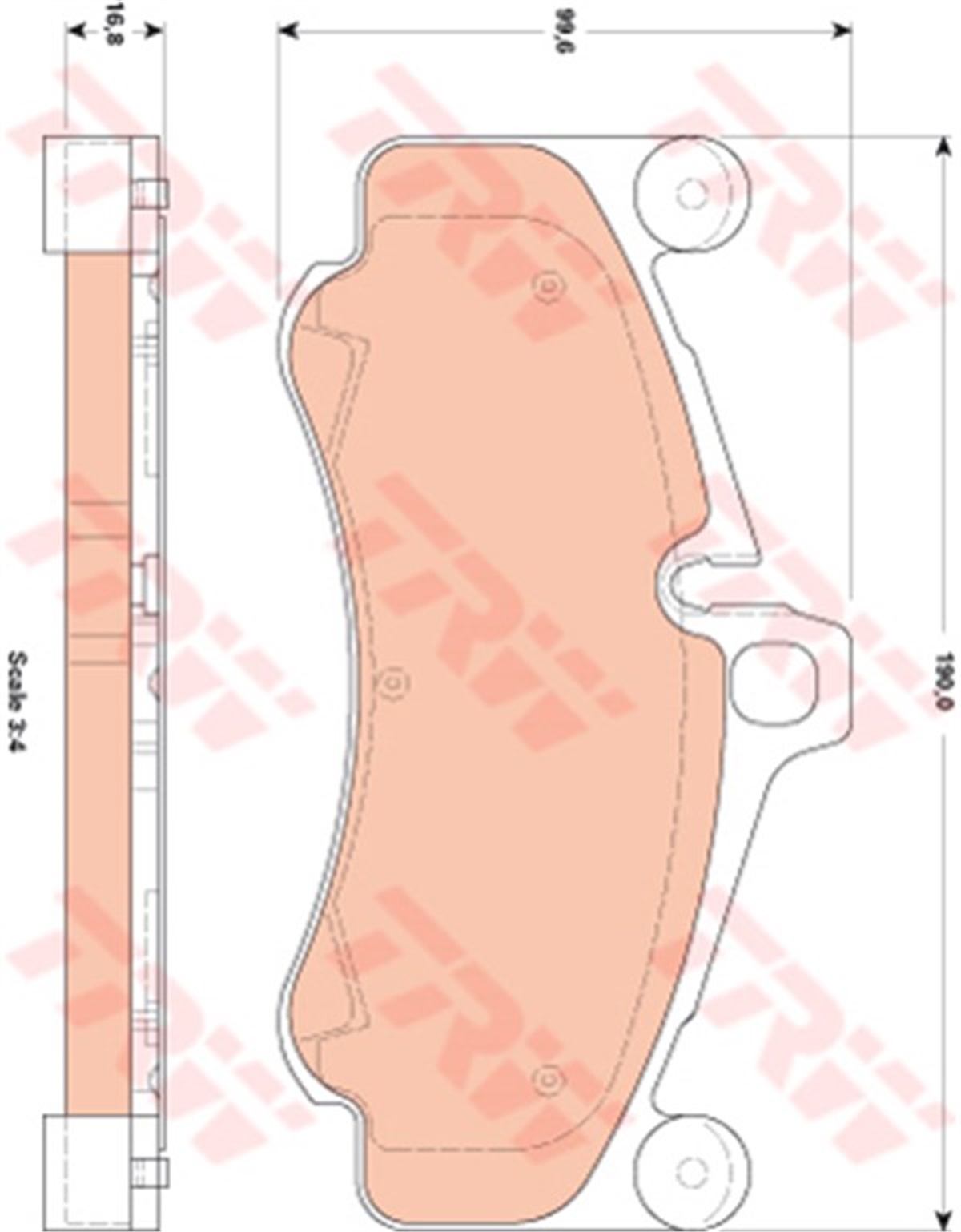 PORSCHEÖN BALATA PORSCHE 911 3.8 GT3 09-11 4.0 GT3 RS 11-12 TRW GDB1862TRWTRW GDB1862