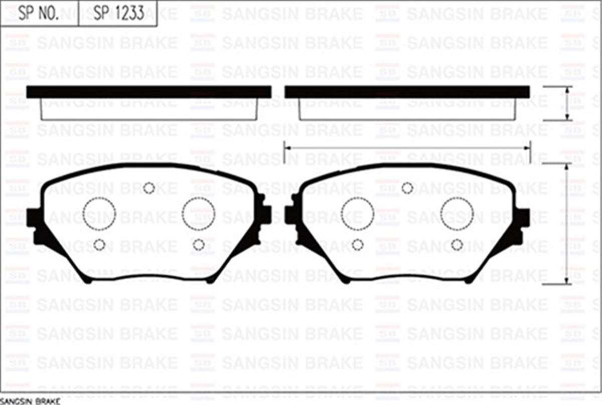 RAV 4ÖN BALATA RAV 4 II 1.8 VVTI-2.0VVTI-2.0 D-4D 4WD 00 GDB3251 SANGSIN SP1233SANGSINSANGSIN SP1233