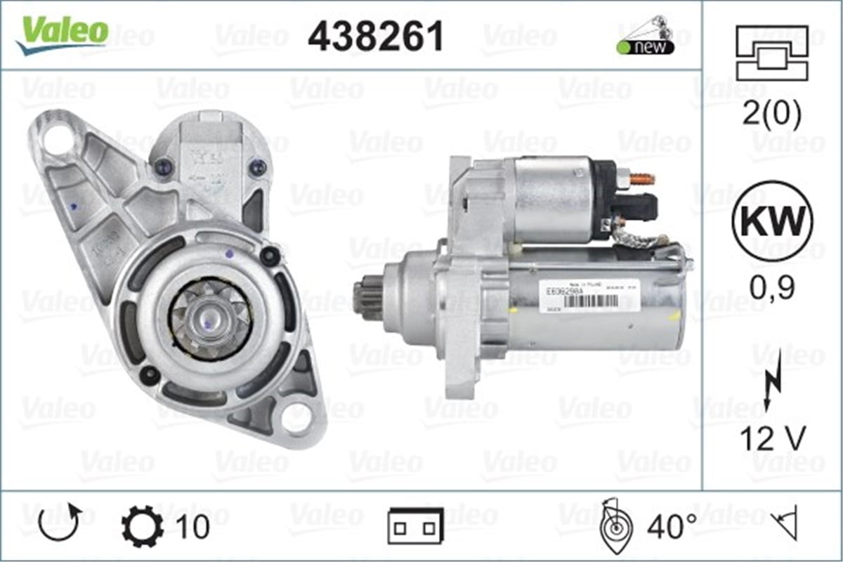 VOLKSWAGENMARŞ MOTORU VW VALEO 438261VALEOVALEO 438261