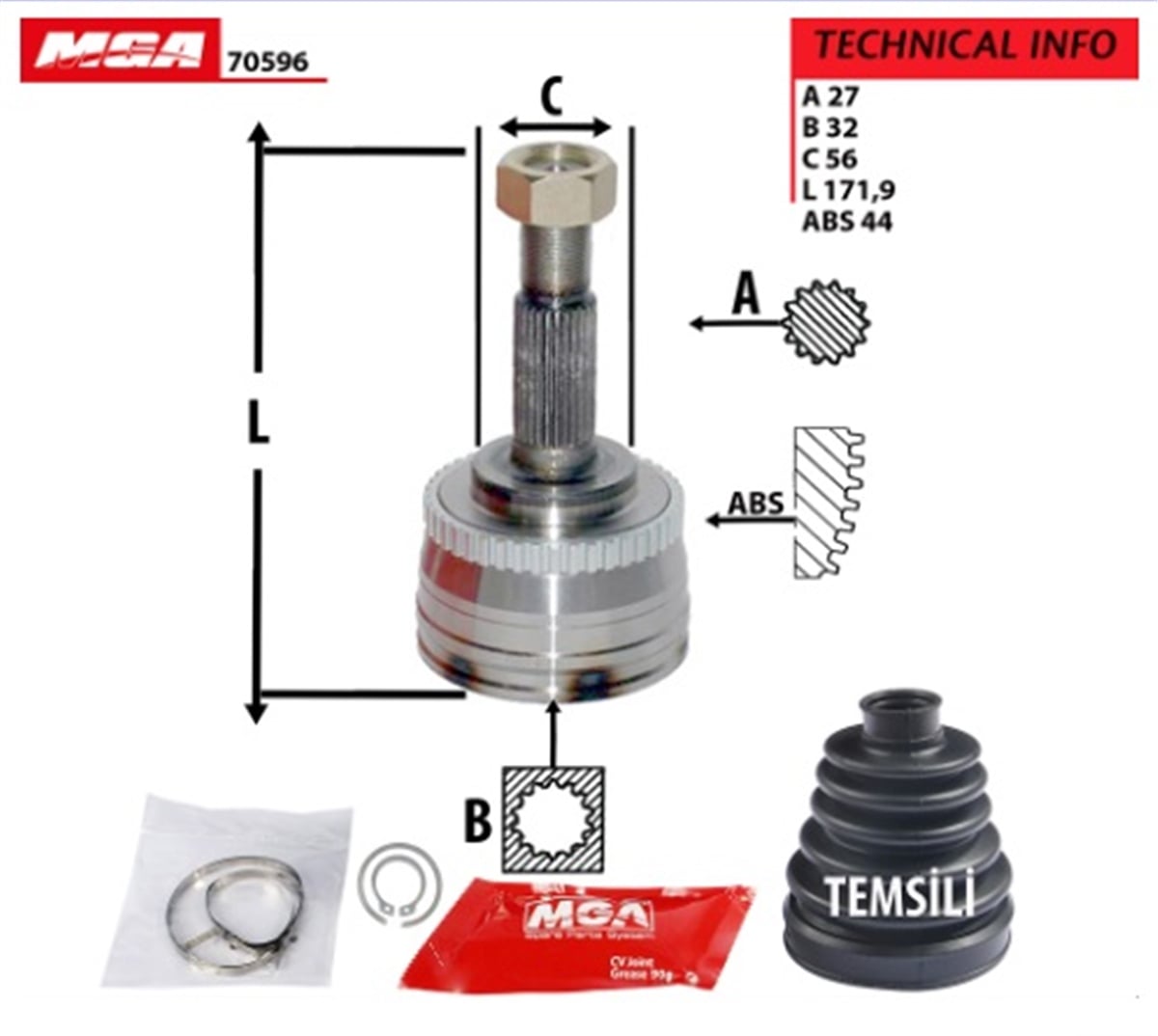 YEDEK PARÇAAKS KAFA DIS ABSLI-NISSAN PRIMERA-P11 96>02 