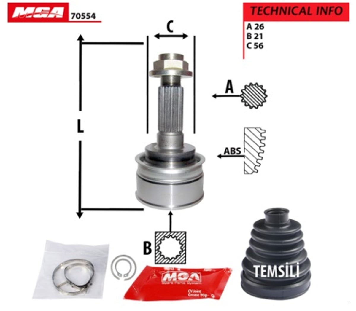YEDEK PARÇAAKS KAFA DIS-MAZDA 323-FAMILYA 98>02 