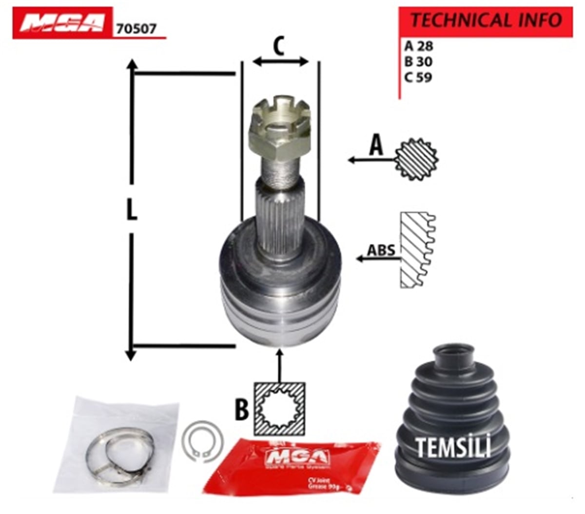 YEDEK PARÇAAKS KAFA DIS-MITSUBISHI LANCER 08>12 
