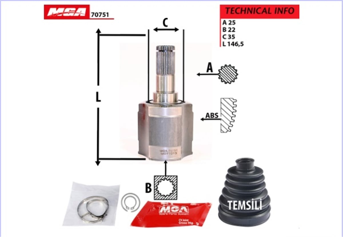 YEDEK PARÇAAKS KAFA IC-HYUNDA ACCENT 95>03 