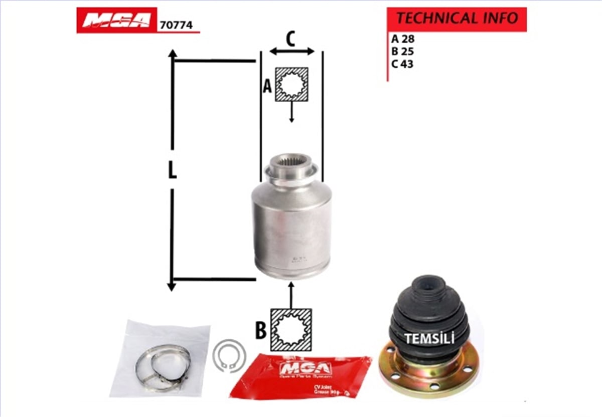 YEDEK PARÇAAKS KAFA IC SAG-(KIA: SORENTO 02>05  )   (28×25×43)MGAMGA-70774