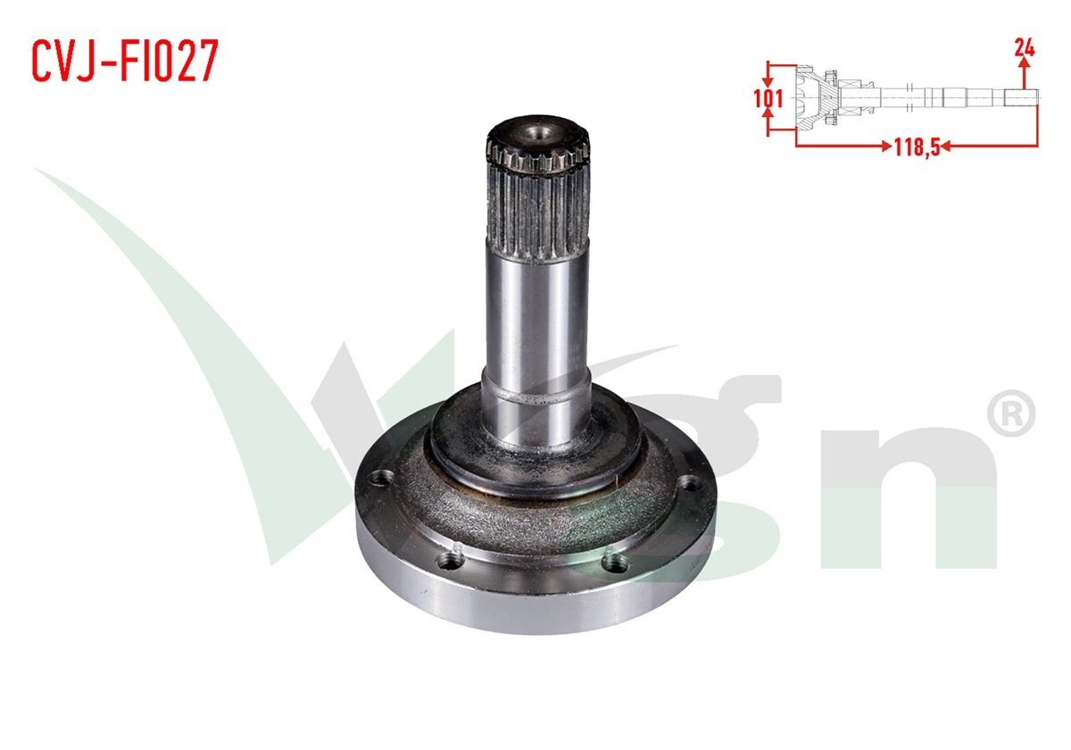 YEDEK PARÇAAKS KAFASI SOL ÖN İÇ ALBEA 1.3 MJT İÇ FREZE 24 UZUNLUK 1185mm 2003-2007WAGENCVJ-FI027
