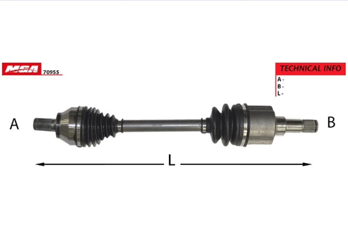 YEDEK PARÇAAKS KOMPLE SOL VCT  FORD  FOCUS CMAX 1.6TDCİ OTOM.ŞANZ 03-  36×26×582mm 3M51 3B437 MG -MGA-70955MGAMGA-70955