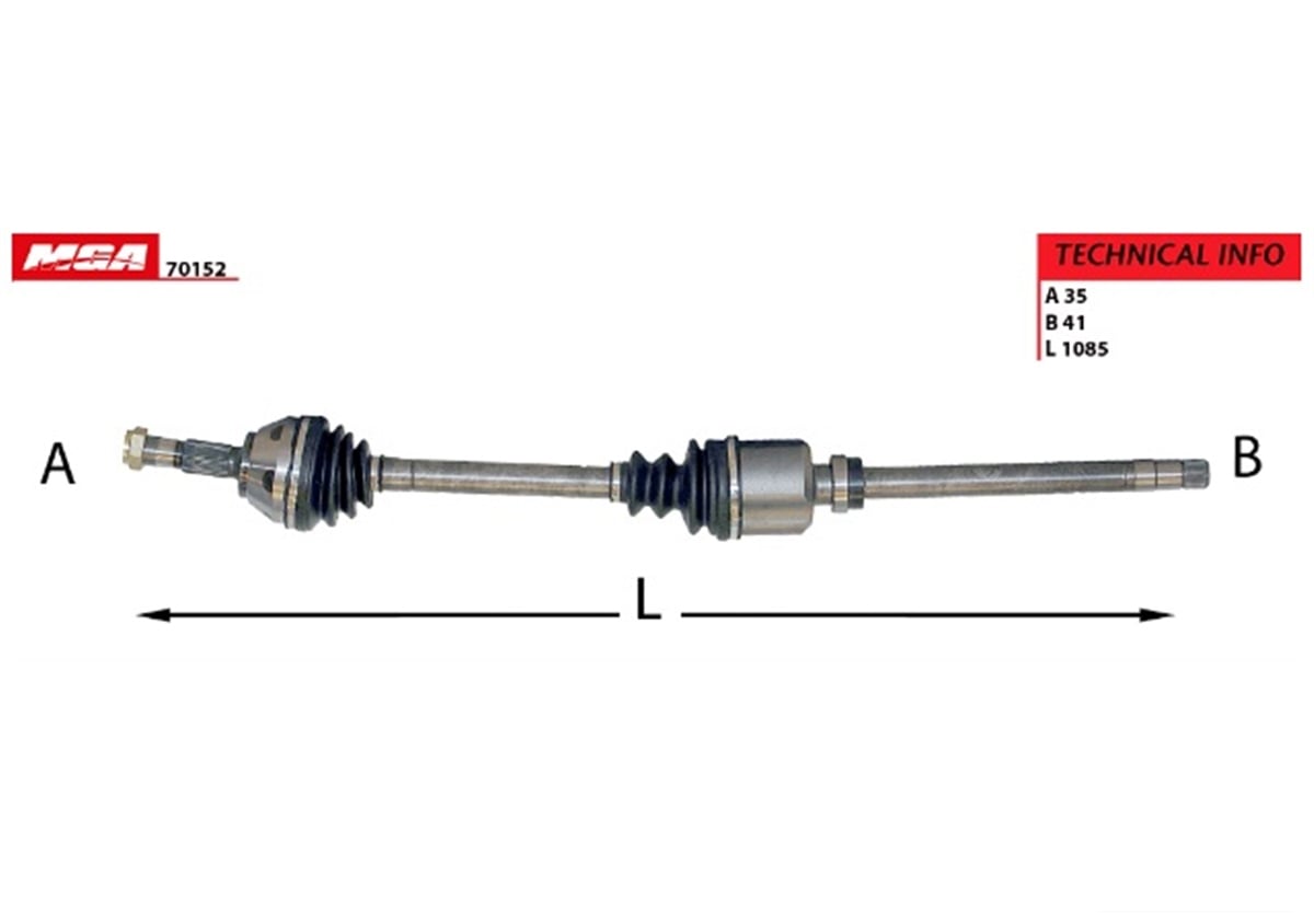 YEDEK PARÇAAKS SAG ABSSIZ  PEUGEOT  BOXER CITROEN  JUMPER FIAT  DUCATO 18Q  1495546080 -MGA-70152MGAMGA-70152