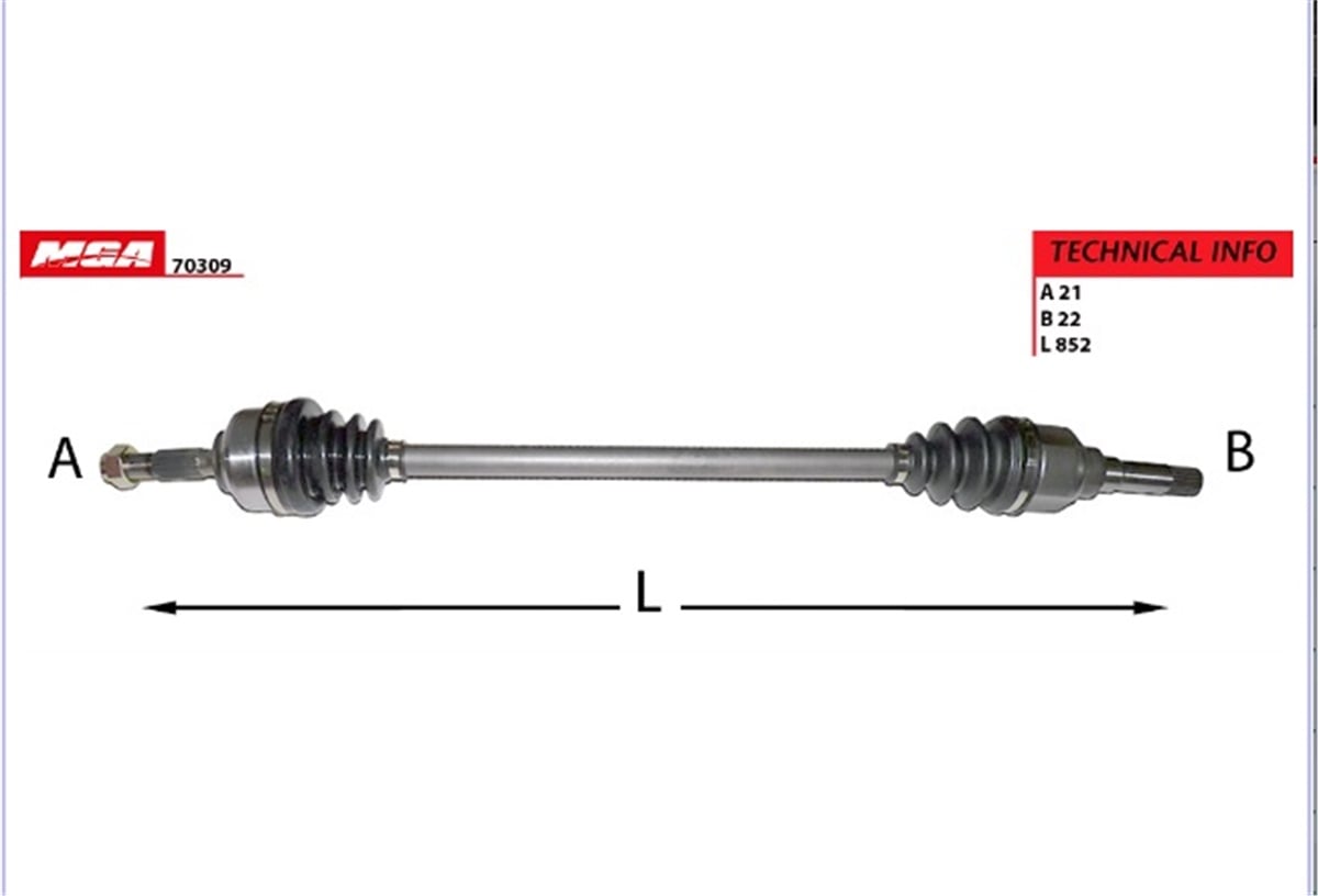 YEDEK PARÇAAKS SAG  CITROEN  C3 1.4HDI 8V 70HP MA SANZ  3273ES -MGA-70309MGAMGA-70309