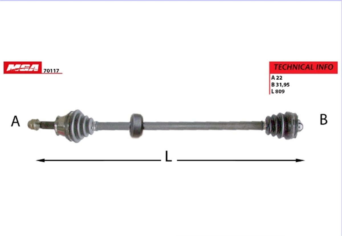 YEDEK PARÇAAKS SAG  FIAT  PALIO YM ALBEA 1.2 1.4 1.6 16V BENZINLI  46307899 -MGA-70117MGAMGA-70117