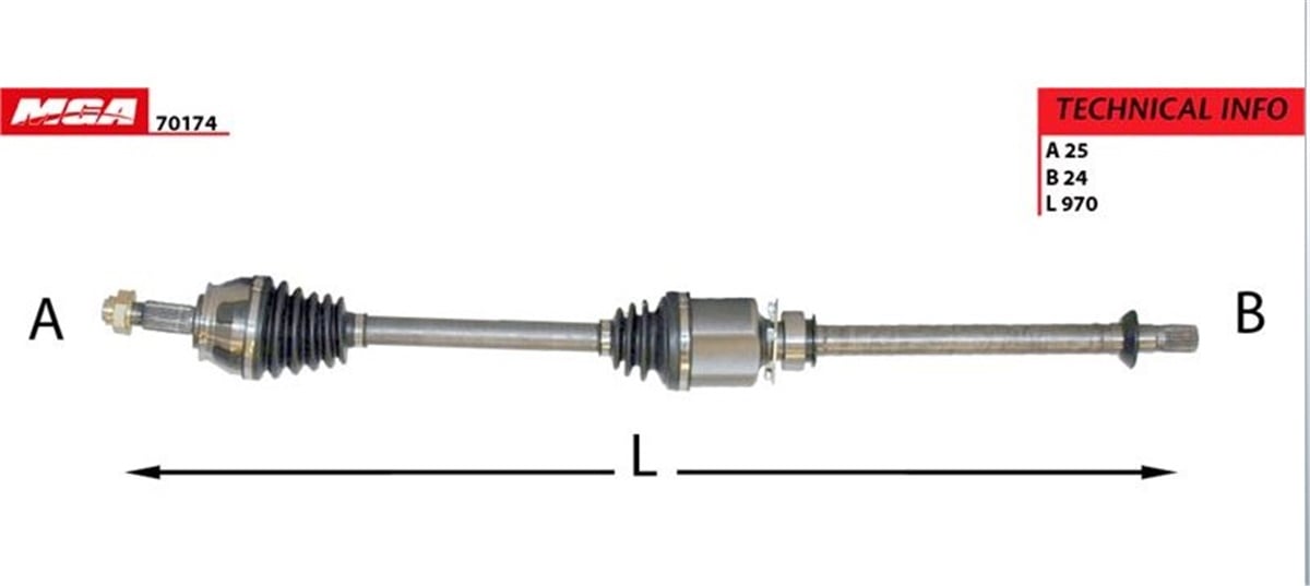 YEDEK PARÇAAKS SAG KOMPLE ( FIAT : DOBLO 1.3 MJTD 10> )MGAMGA-70174