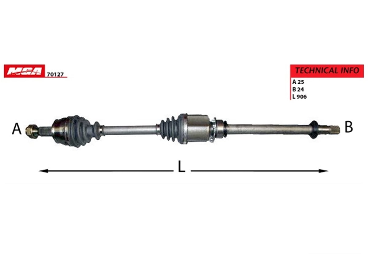 YEDEK PARÇAAKS SAG MILLI FIAT GRANDE PUNTO 1.3JTD 75 HP 05- 46308522 -MGA-70127MGAMGA-70127
