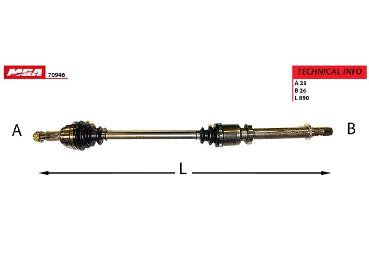 YEDEK PARÇAAKS SAG RENAULT CLIO III 1.2İ 16V 05-12 /RENAULT MODUS 1.2 05-12  -MGA-70946MGAMGA-70946