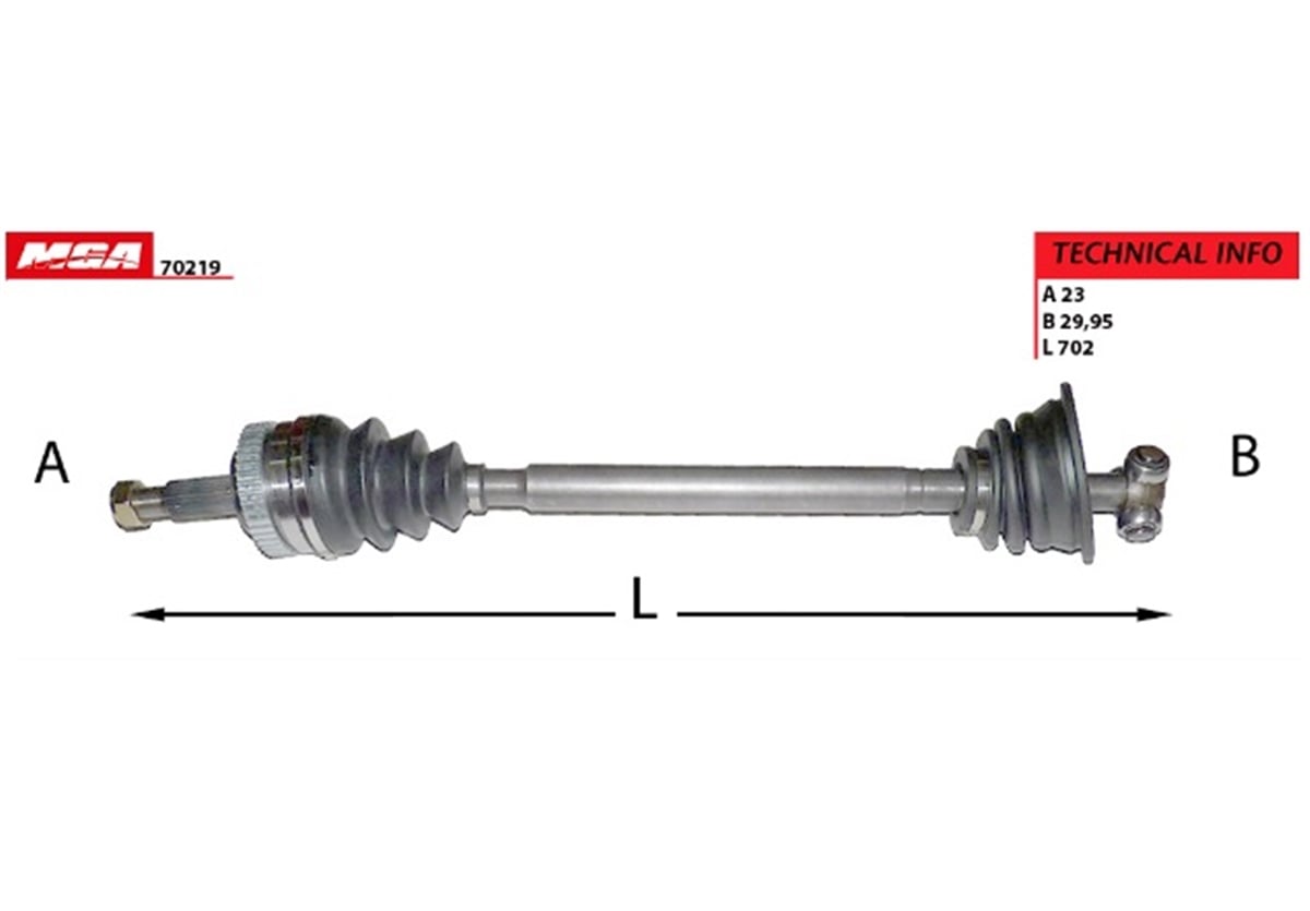 YEDEK PARÇAAKS SOL ABSLI 44DIS  RENAULT  LAGUNA I 1.8 2.0 97-01   ***AKSTAN OKUYAN*** 7701349994 -MGA-70219MGAMGA-70219