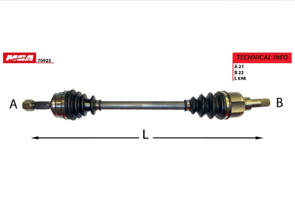 YEDEK PARÇAAKS SOL CITROEN  C ELYSEE 1.2 1.6/PEUGEOT  301 1.2 1.6 9803966280 -MGA-70925MGAMGA-70925