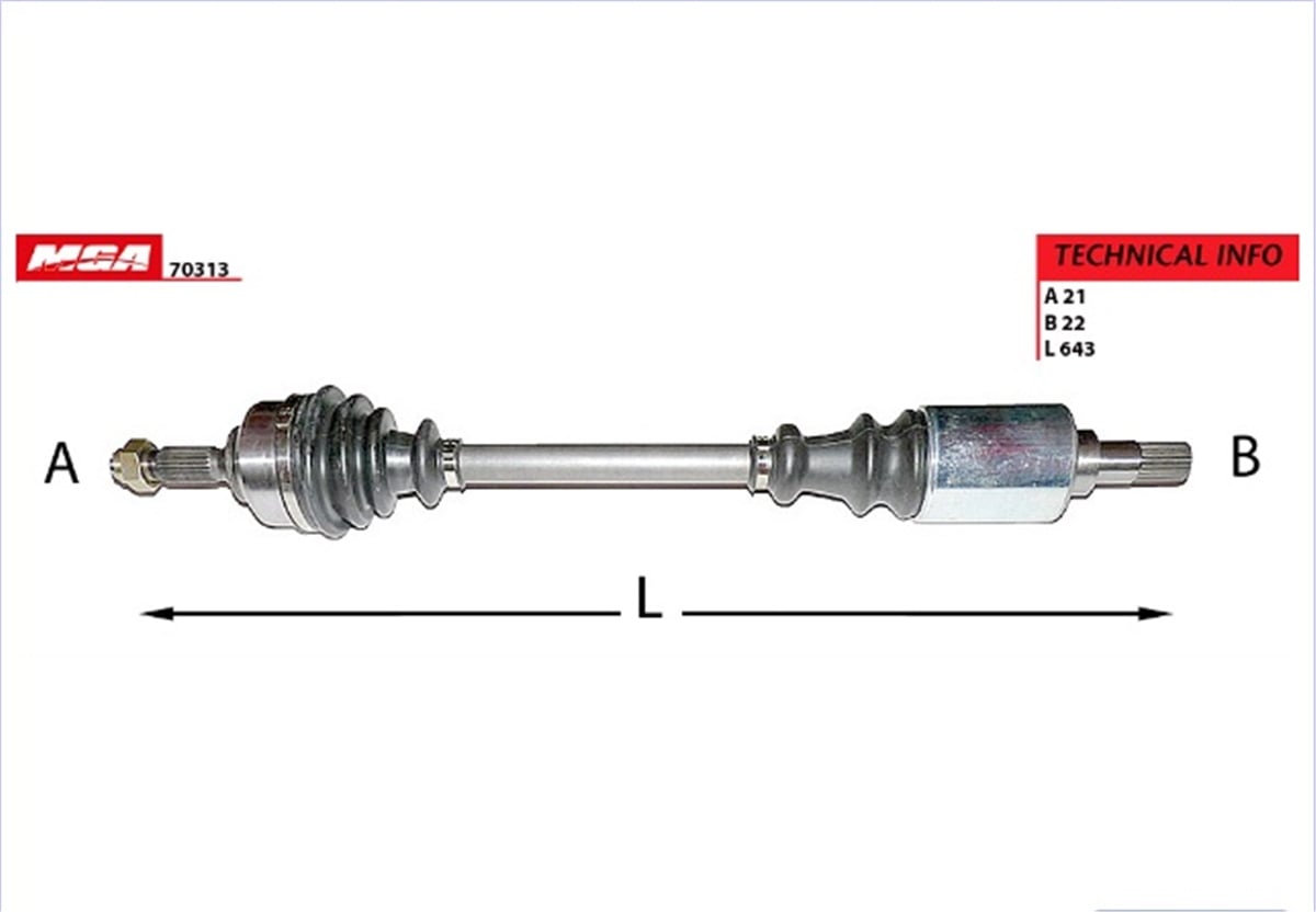 YEDEK PARÇAAKS SOL  CITROEN  C2 / C3 1.4IE 1.4HDI 8 VALF 3272FW -MGA-70313MGAMGA-70313