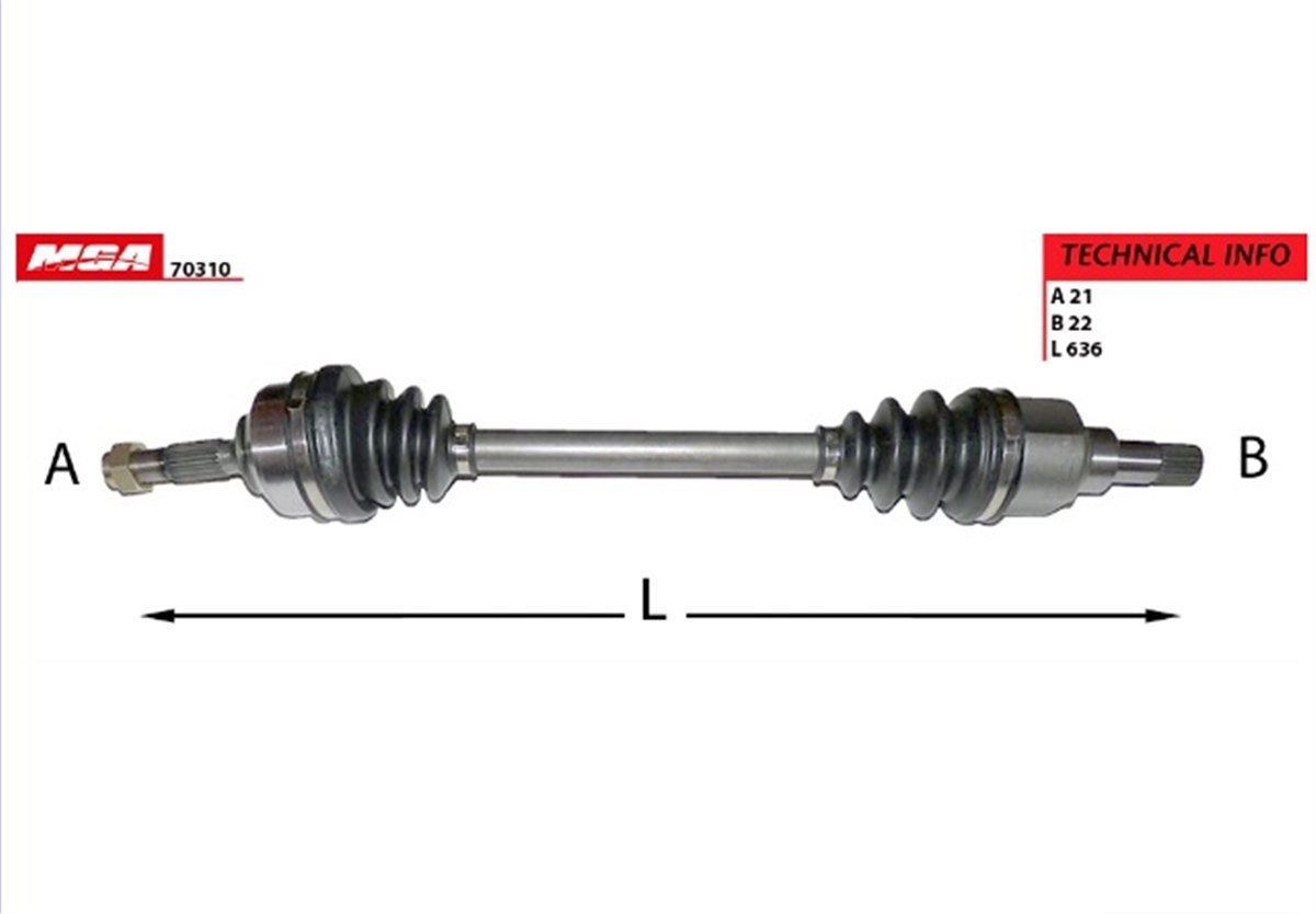 YEDEK PARÇAAKS SOL  CITROEN  C3 1.4HDI 8V 70HP MA SANZ  3272ES -MGA-70310MGAMGA-70310