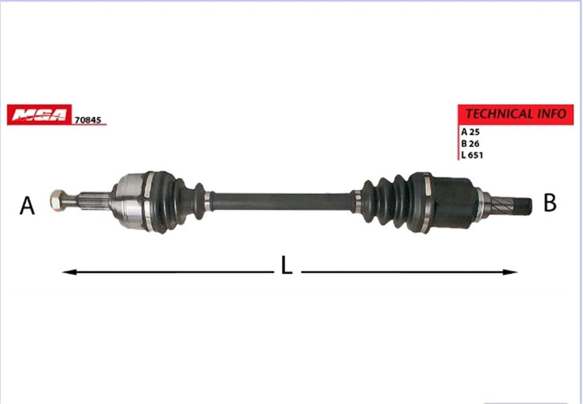 YEDEK PARÇAAKS SOL  DACIA  DOKKER  12>/ DACIA  LODGY  1.5 DCI 12>  391011406R -MGA-70845MGAMGA-70845