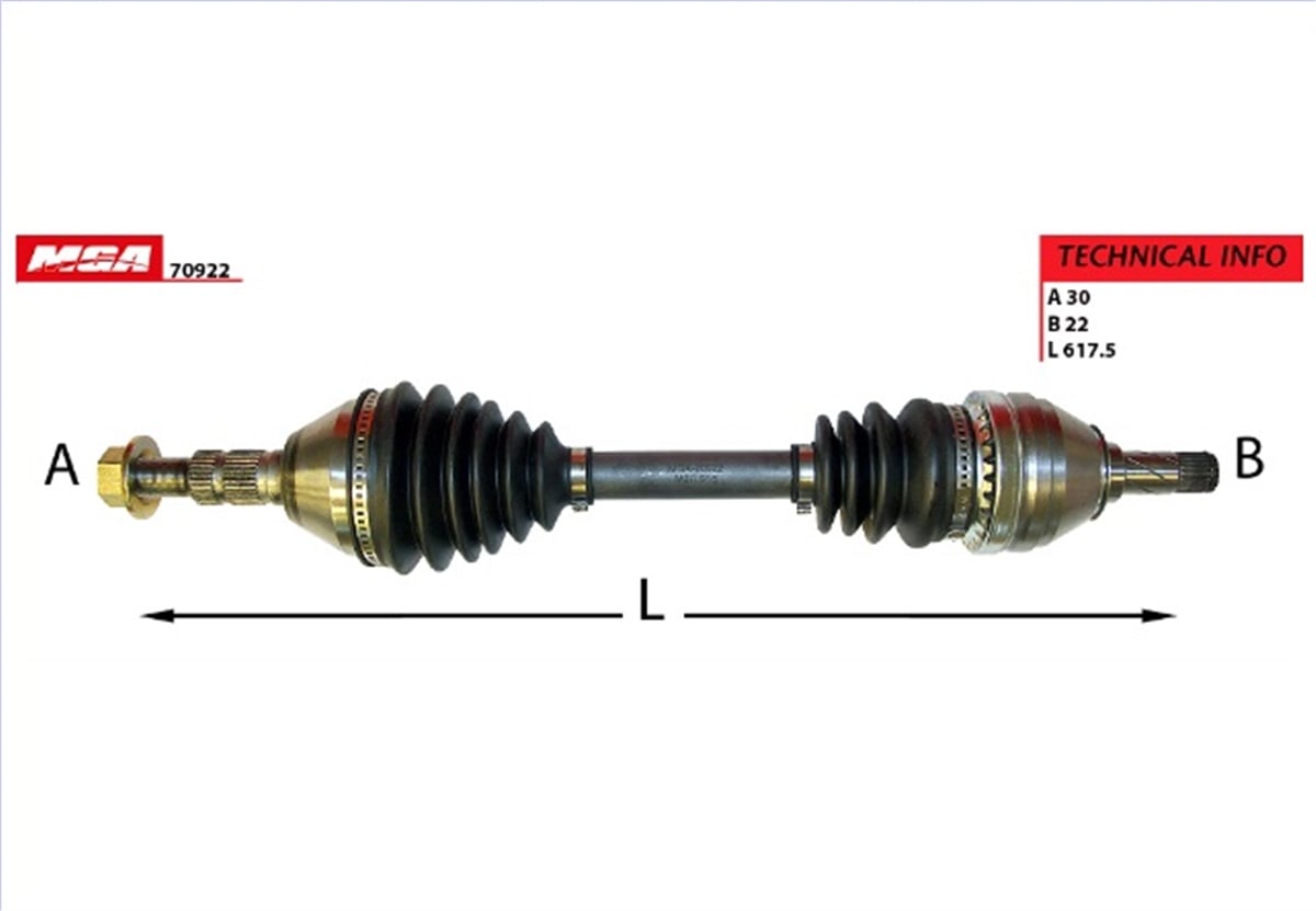 YEDEK PARÇAAKS SOL  OPEL  VECTRA C 1.6 1.8  374473 -MGA-70922MGAMGA-70922