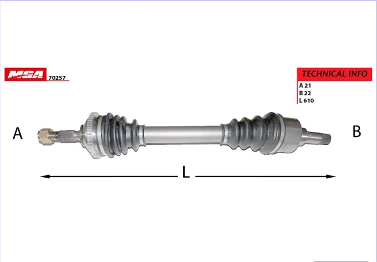 YEDEK PARÇAAKS SOL  PEUGEOT  206 1.4 ABSLI 48D  702033 SOLU  32723C -MGA-70257MGAMGA-70257