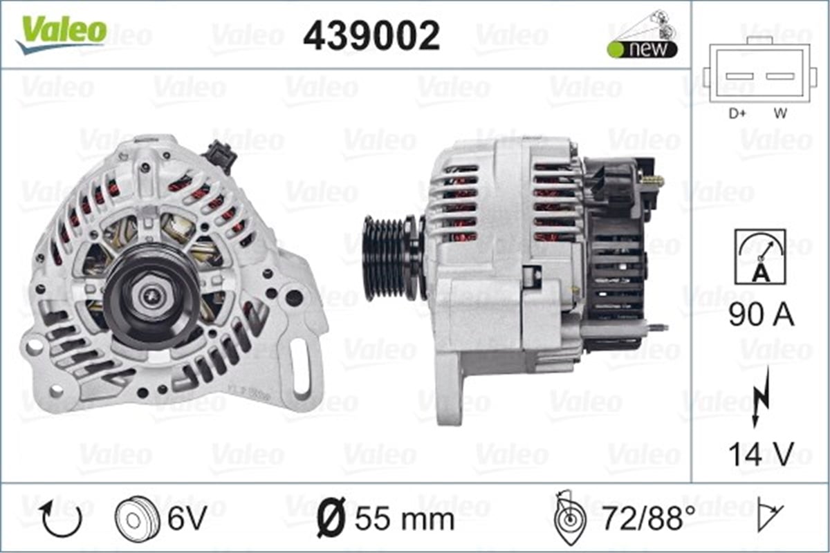 YEDEK PARÇAALTERNATÖR A13VI123 98A VALEO 439002VALEOVALEO 439002