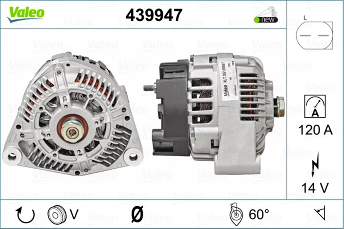 YEDEK PARÇAALTERNATÖR PERKINS VALEO 439947VALEOVALEO 439947