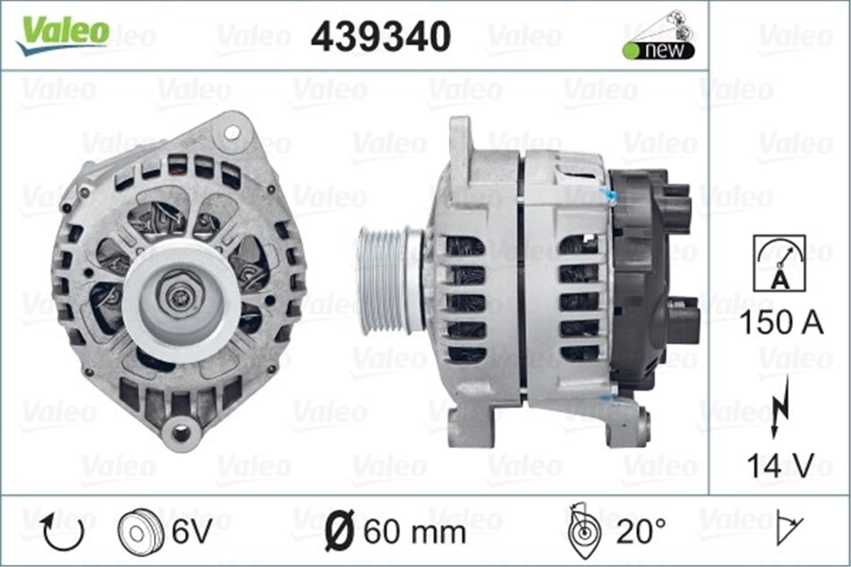YEDEK PARÇAALTERNATÖR PSA VALEO 439340VALEOVALEO 439340