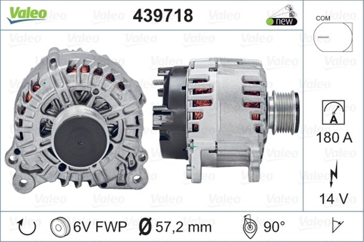 YEDEK PARÇAALTERNATÖR VAG VALEO 439718VALEOVALEO 439718