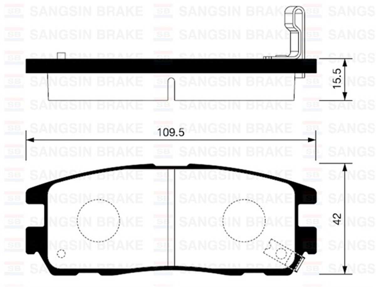 YEDEK PARÇAARKA BALATA FRONTERA 2-02 MONTEREY 92-99 ISUZU TROPPER 91-00 GDB1187 SANGSIN SP2089SANGSINSANGSIN SP2089