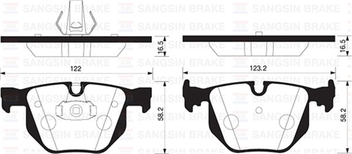 YEDEK PARÇAARKA BALATASI BMW E65 E66 E67 730İ Lİ 03 735İ Lİ 01 730D 02 740İ Lİ 05 GDB1499 SANGSIN SP2165SANGSINSANGSIN SP2165