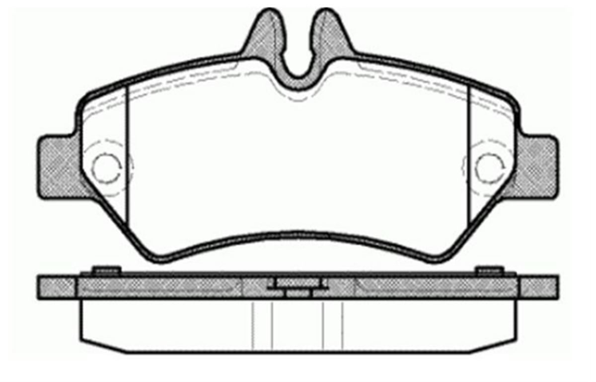 YEDEK PARÇAARKA FREN BALATASI-TEK TEKER-  VW CRAFTER 06-16  MERCEDES SPRINTER 06-16 **FISLI** 2E0698451 -MGA-55216MGAMGA-55216