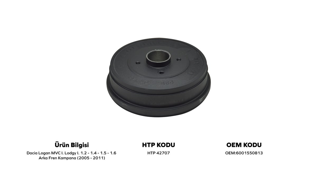 YEDEK PARÇAARKA KAMPANA 229.5mm LOGAN MCV/LODGY 1.4/1.5DCİ/1.6 16VHATİPOĞLU*HTP42707