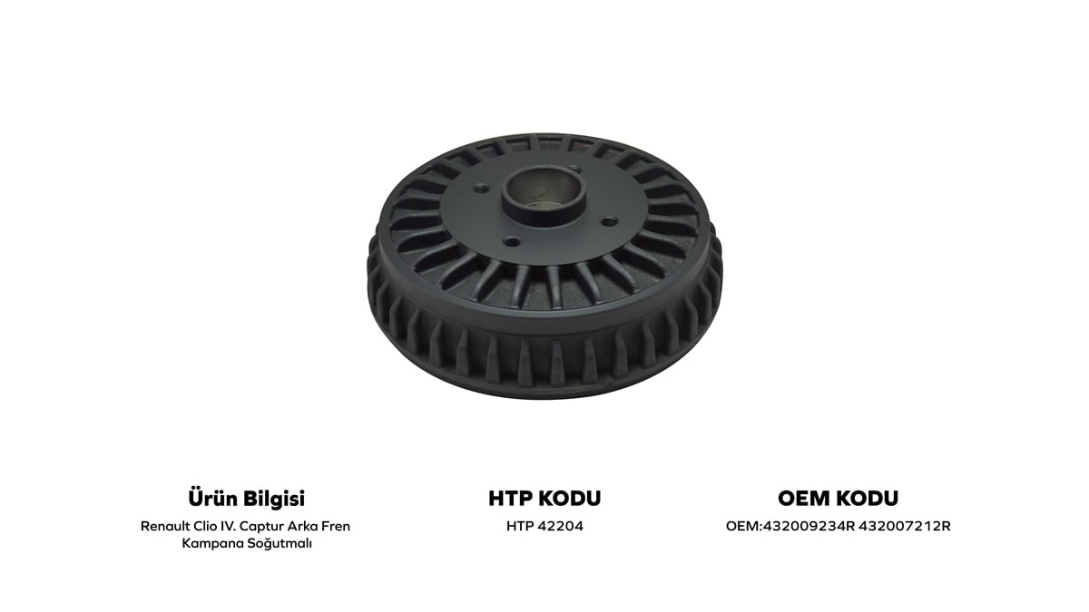 YEDEK PARÇAARKA KAMPANA 2295mm SOĞUTMALI TIRNAKLI CLİO IV HB/CAPTURHATİPOĞLU*HTP42204
