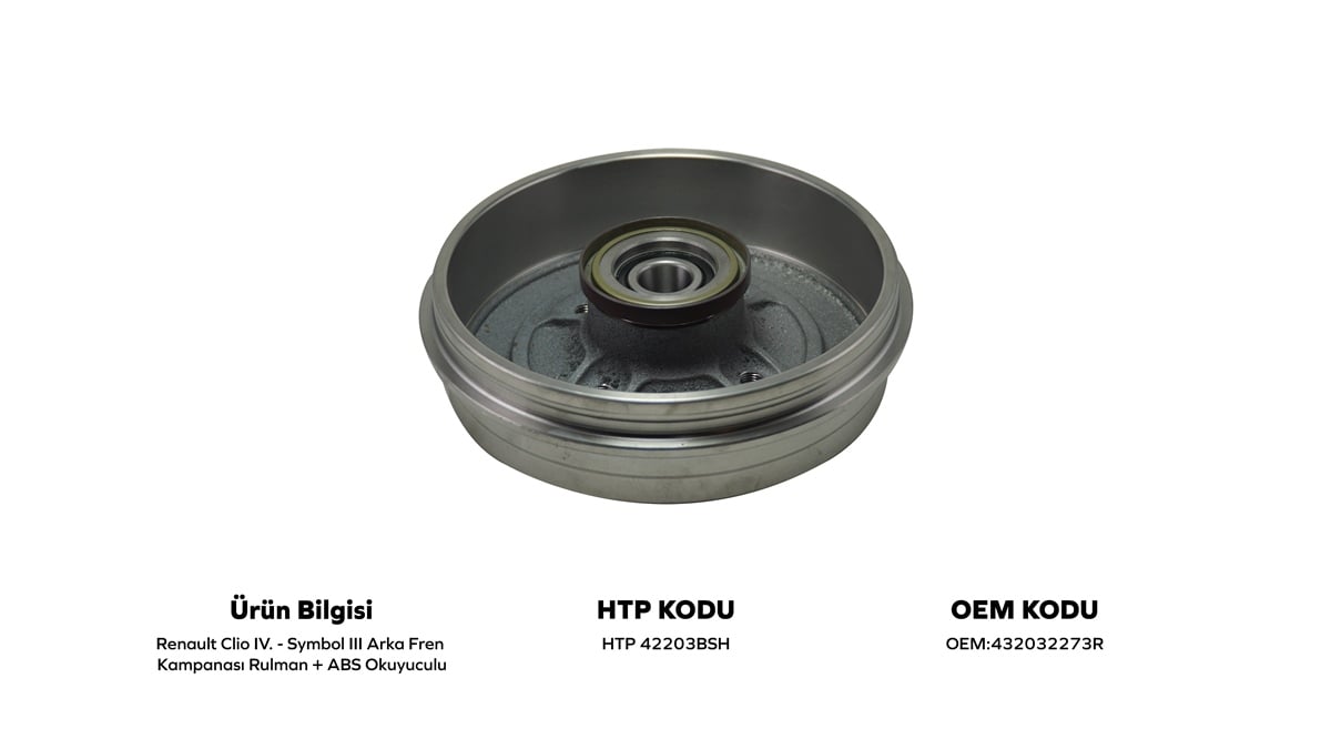 YEDEK PARÇAARKA KAMPANA BİLYALI+ABS OKUYUCULU 20445mm CLİO IV/SYMBOL TÜM MODELLERHATİPOĞLU*HTP42203BSH