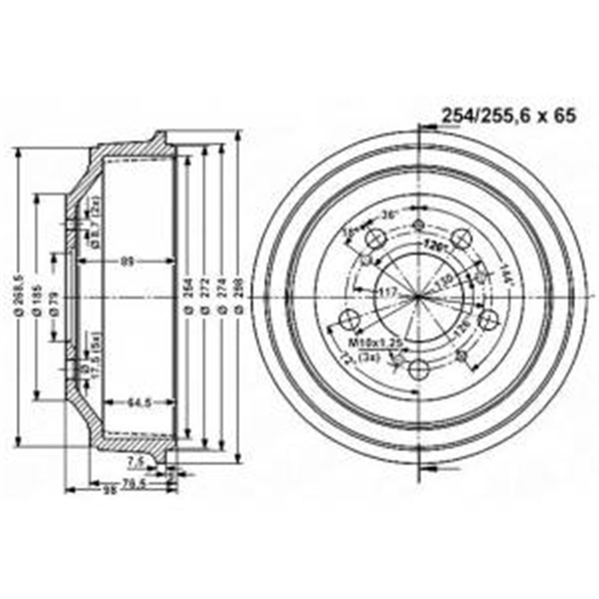 YEDEK PARÇAARKA KAMPANA DUCATO/BOXER/JUMPER 1.8QGM*NEO-26006