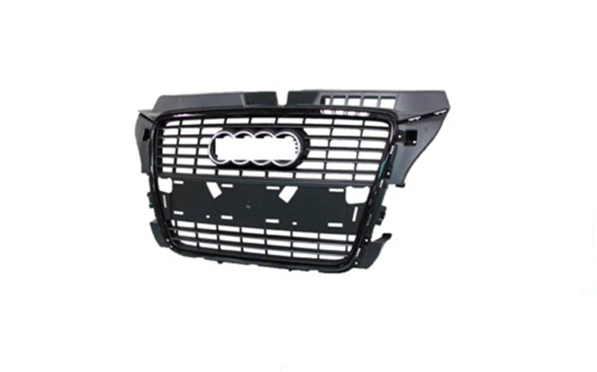 YEDEK PARÇAAUDI A3 ÖN PANJUR SİY.DESEN.PLAKA DELİKLİ 09- ORJİNAL REF. NO: 8P0853651PVMZ UYUMLU AUD09A3010DEGAAUD09A3010