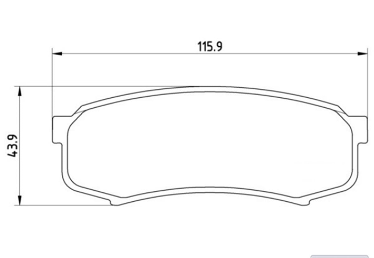 YEDEK PARÇABALATA FREN ARKA-MITSUBISHI PAJERO 07>12  TOYOTA LAND CRUISER  84-19 4605A458 -MGA-55298MGAMGA-55298