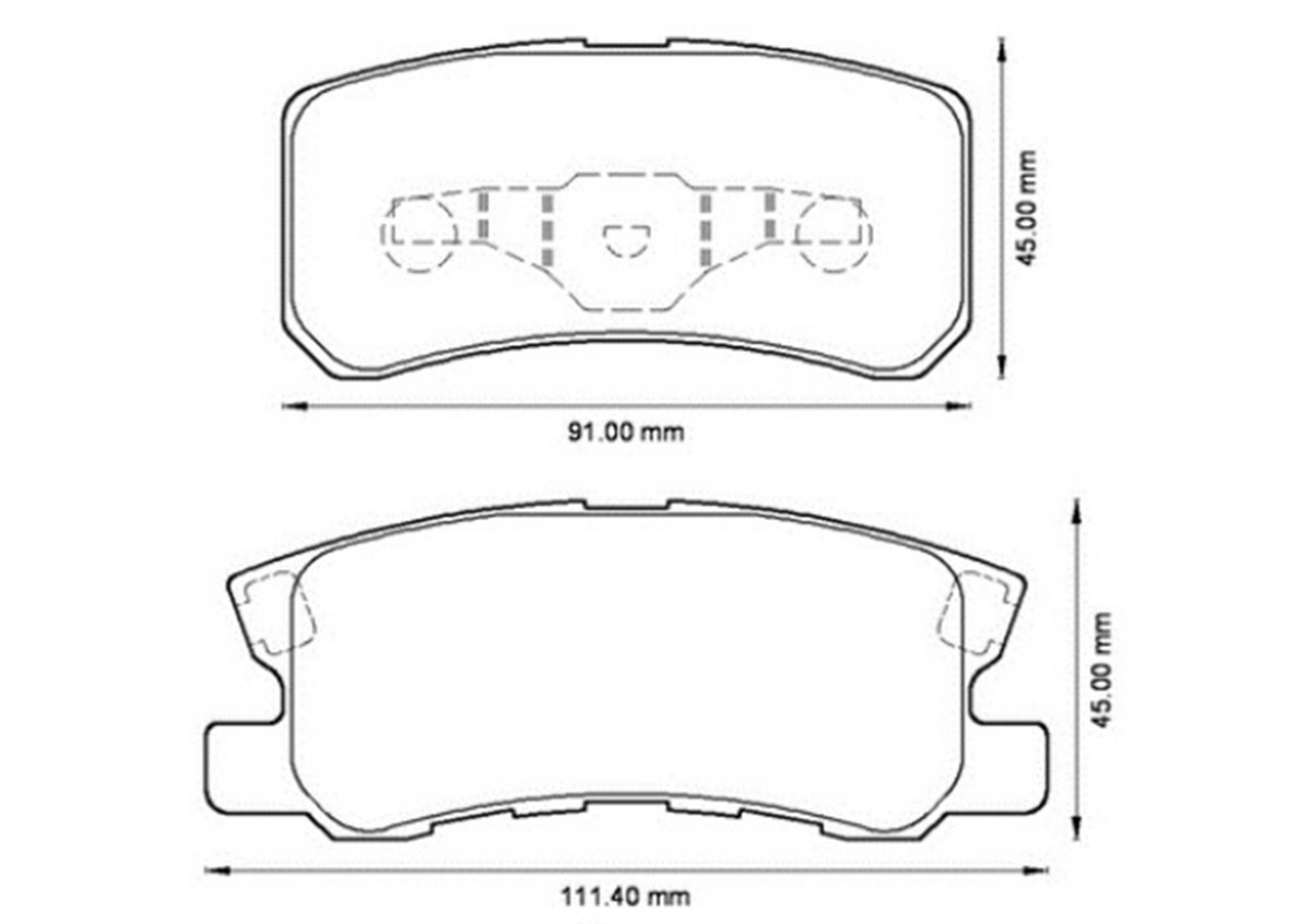 YEDEK PARÇABALATA FREN ARKA -  MITSUBISHI  ASX 11>12 / OUTLANDER 07> / GALLOPER / PAJERO 00> // PEUGEOT  4007 // CHRYSLER  VOYAGER  MR510544 -MGA-55299MGAMGA-55299