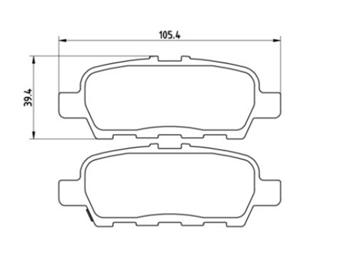 YEDEK PARÇABALATA FREN ARKA-(NISSAN: JUKE 11>13 / SUZUKI: GRAND VITARA 2.0 - 1.9 DDIS 05>15 / INFINITI: EX35 - EX37 08>>)MGAMGA-55468
