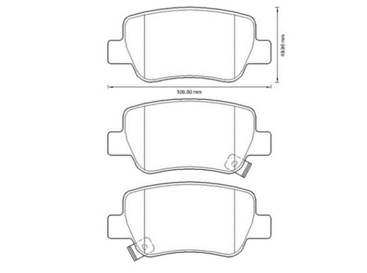 YEDEK PARÇABALATA FREN ARKA-TOYOTA AVENSIS 09>12 / AURİS 12- DİZEL  0446605040 -MGA-55269MGAMGA-55269