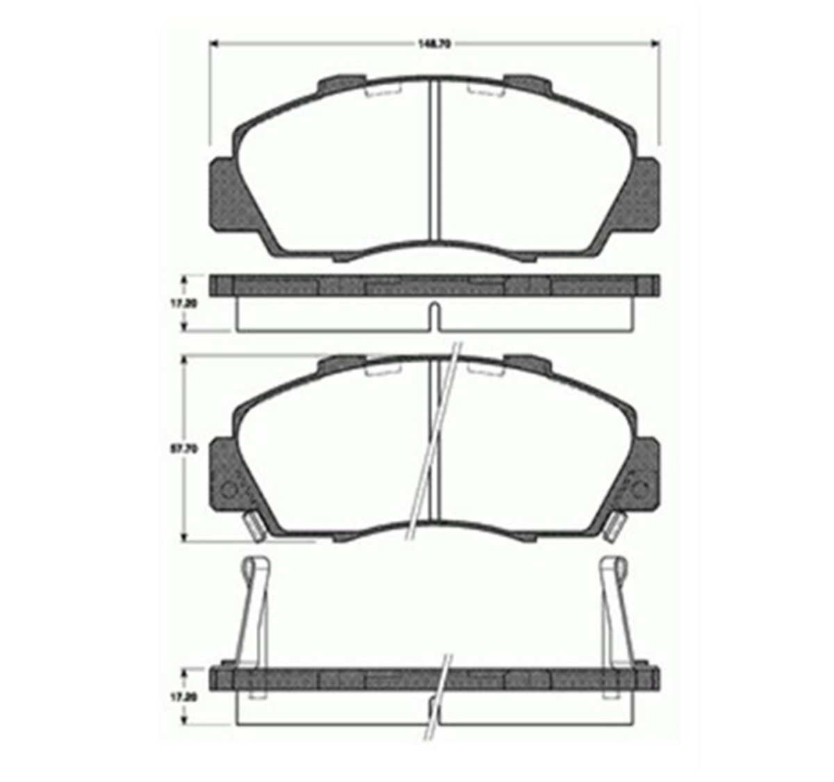 YEDEK PARÇABALATA FREN ON-HONDA ACCORD 98>02/CRV 97>01/HRV 99>  45022SS0G02 -MGA-55308MGAMGA-55308