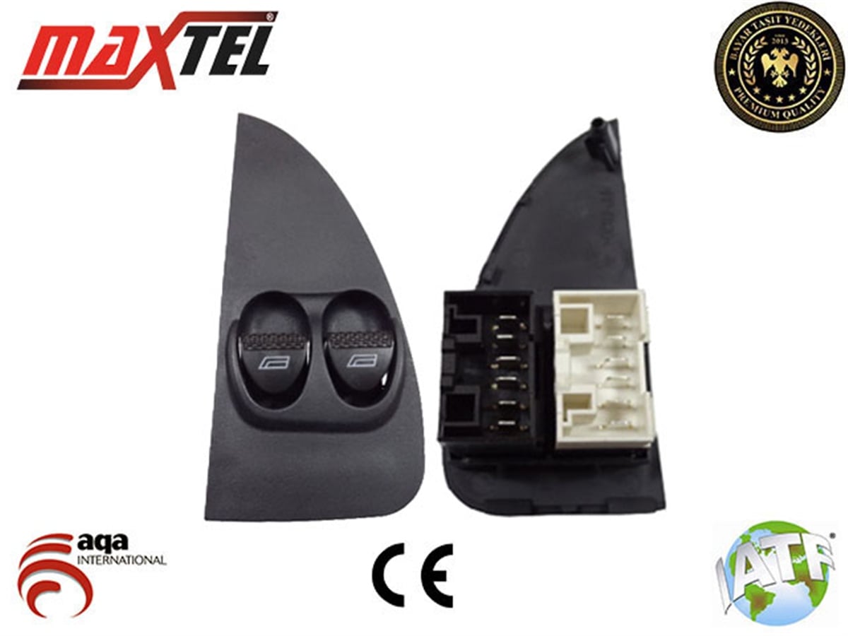 YEDEK PARÇACAM AÇMA DÜĞMESİ 2 KAPI SOL 12 PİN ÇİFTLİ SİYAH-BEYAZ KASALI PALİO HBMAXTEL18205242