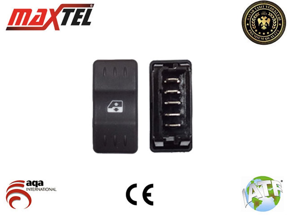YEDEK PARÇACAM AÇMA DÜĞMESİ 5 PİN TEKLİ SİYAH LOGANMAXTEL18204982