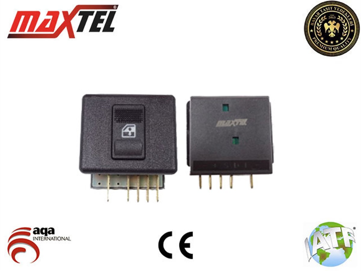 YEDEK PARÇACAM AÇMA DÜĞMESİ ÖN SAĞ 5 PİN TEKLİ SİYAH DOĞAN LMAXTEL18205002