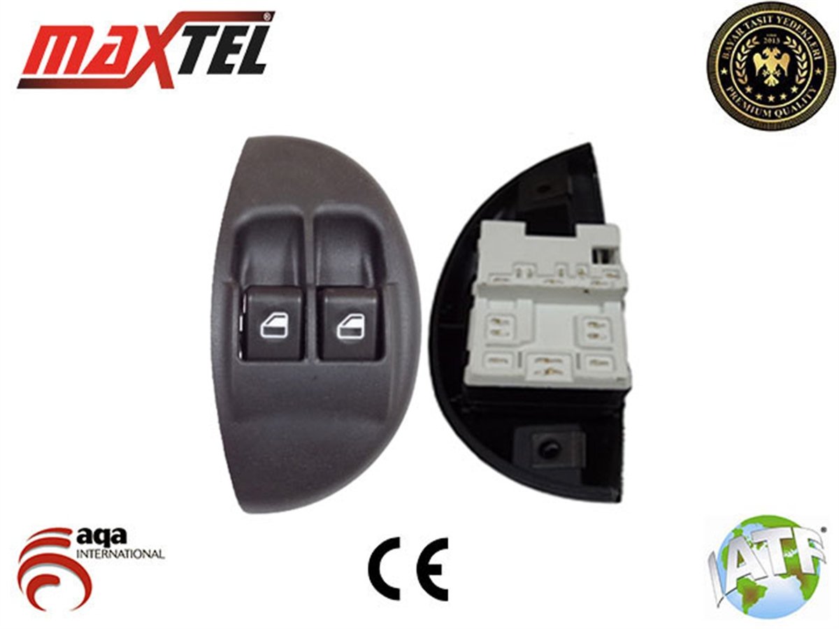 YEDEK PARÇACAM AÇMA DÜĞMESİ ÖN SOL 6 PİN ÇİFTLİ KASALI BEYAZ PALİO/SİENAMAXTEL18205005