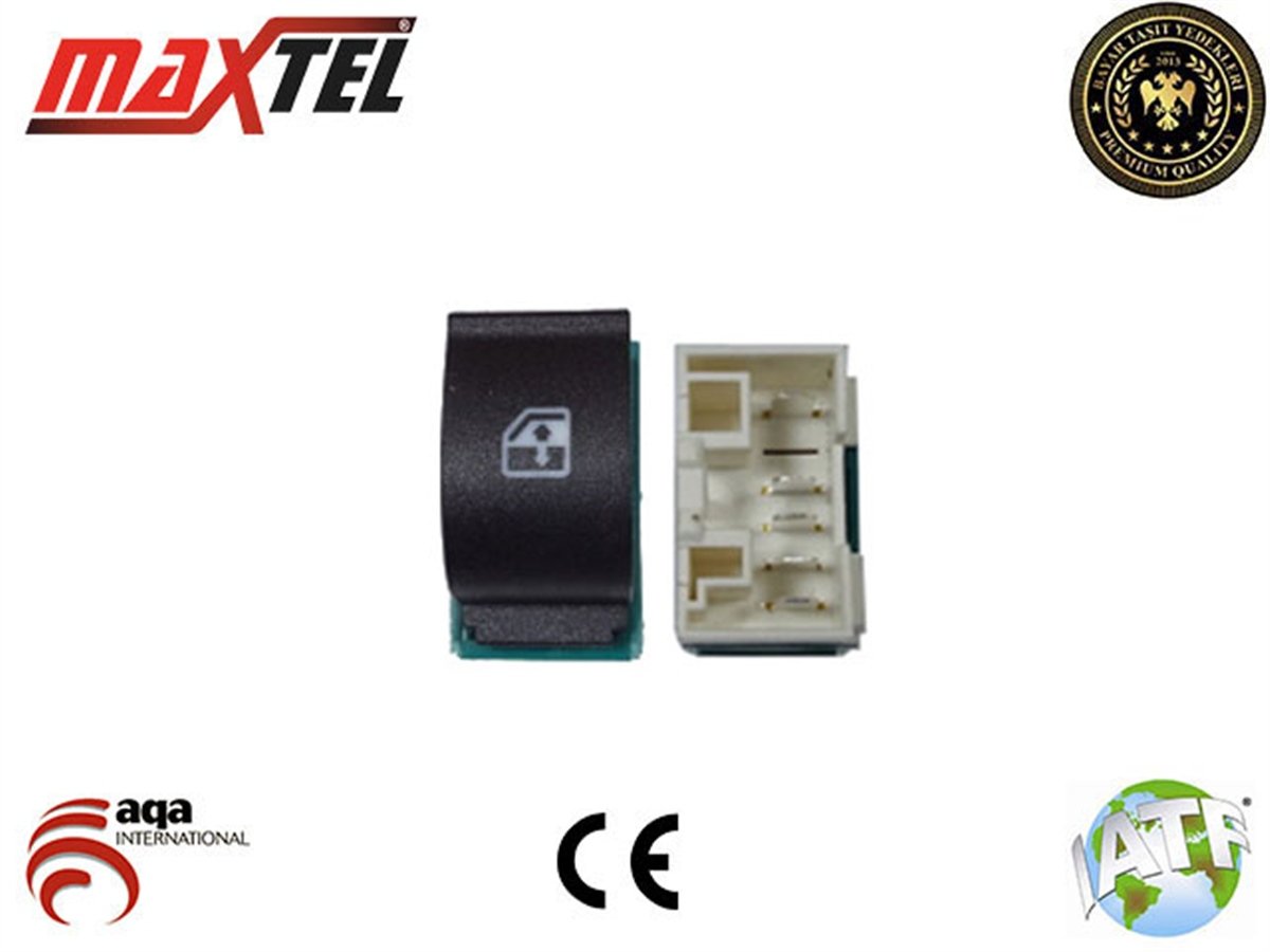 YEDEK PARÇACAM AÇMA DÜĞMESİ ÖN SOL İÇ 5 PİN TEKLİ YEŞİL BEYAZ KASASIZ DOBLO 2006>MAXTEL18205037
