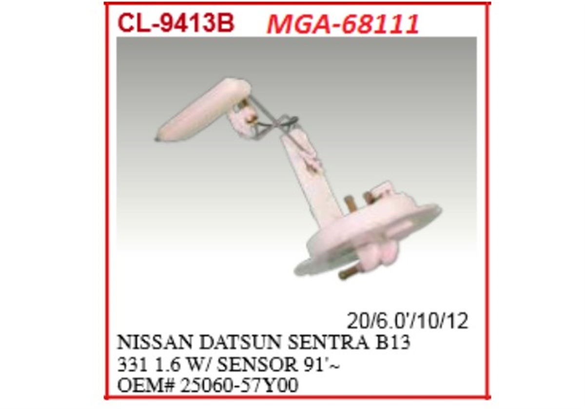 YEDEK PARÇADEPO ŞAMANDIRASI-NISSAN SUNNY 90>96   2506057Y00 -MGA-68111MGAMGA-68111